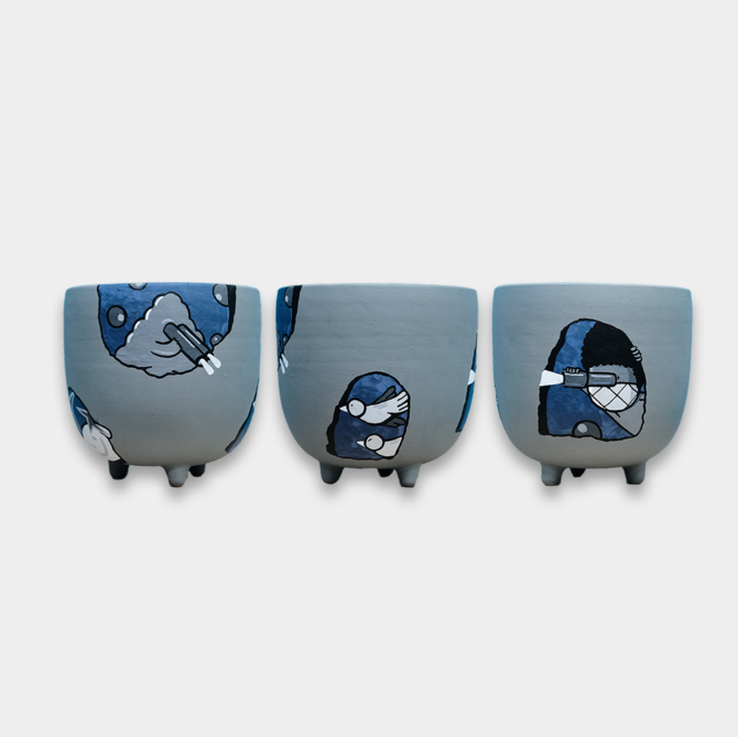 GULA. The Viiew 1 - Painted Ceramic Pottery