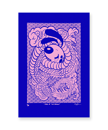 Emte. Year of the Dragon - Screen Printing (blue)